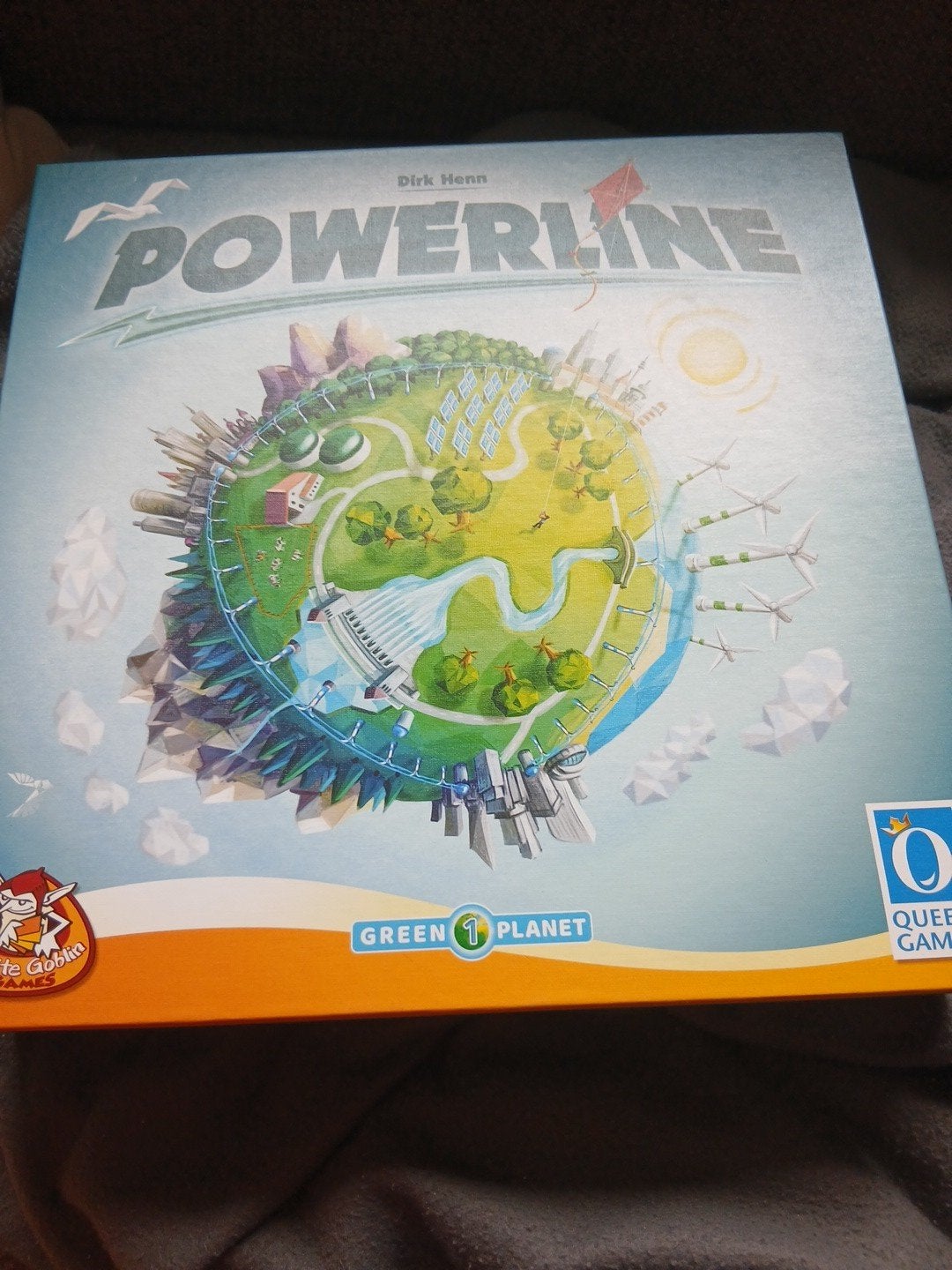 Powerline bordspel - Dirk Henn - Queen Games, Hobby en Vrije tijd, Vijf spelers of meer, Ophalen of Verzenden, Zo goed als nieuw