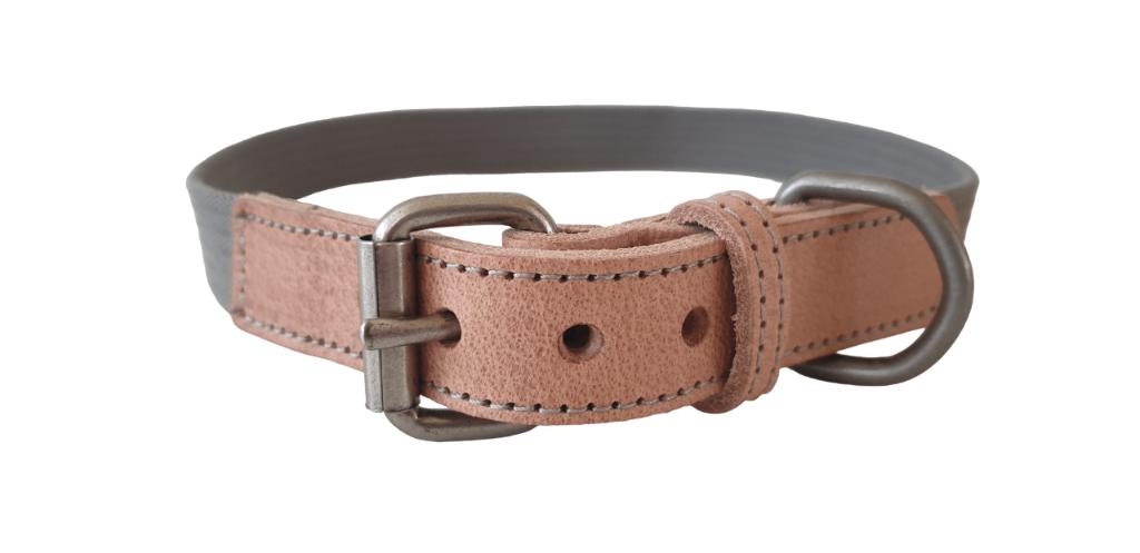 ANIMAL BOULEVARD Halsband Nek 52-60 cm Naturel-Grijs KOOPJE!, Ophalen of Verzenden, Handgemaakt, Nieuw