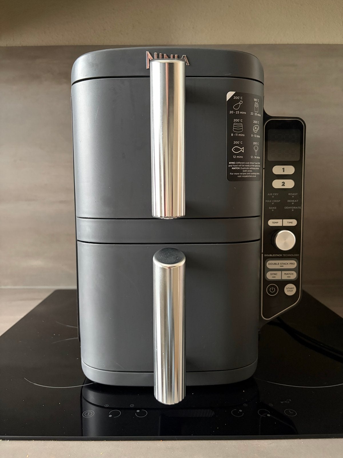 Ninja Double Stack Airfryer XXL 9,5L SL400EU, Ophalen, Zo goed als nieuw, Airfryer XXL, 1500 gram of meer
