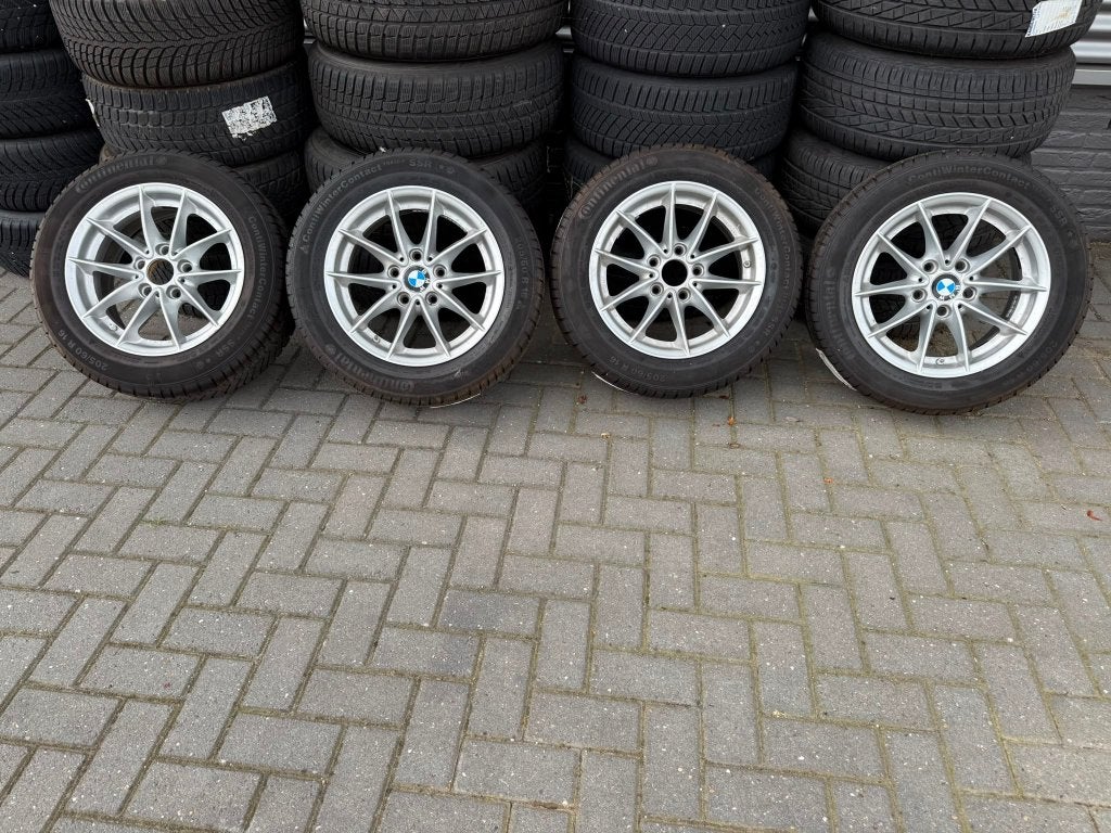 BMW 1 Serie 16 inch wielen winterset Continental, Ophalen, Gebruikt, 16 inch, Banden en Velgen