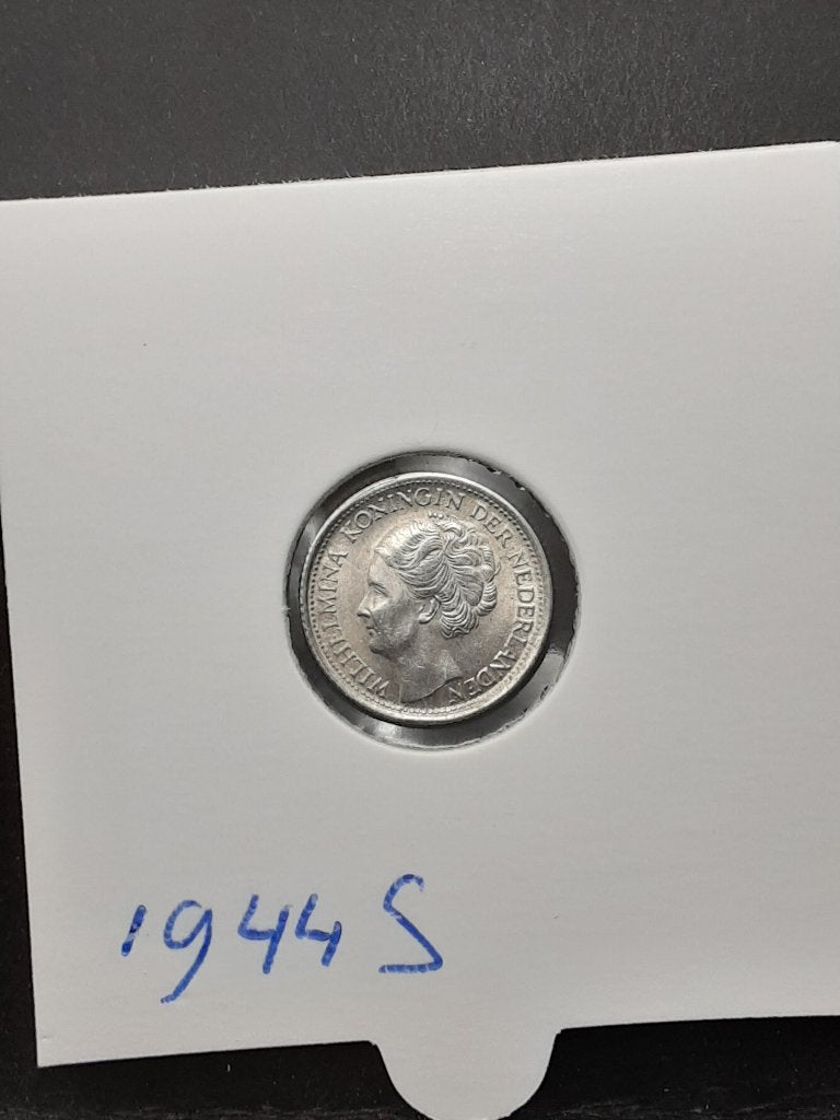 10 cent 1944 S Koningin Wilhelmina, Verzenden, Zilver, 10 cent, Koningin Wilhelmina