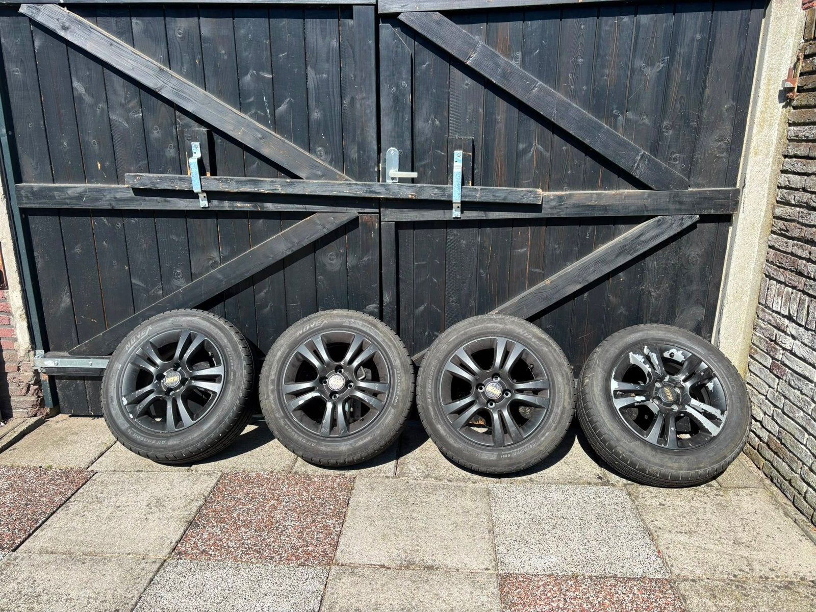Velgen set voor opel 15 inch 4x100, Auto-onderdelen, Banden en Velgen, Ophalen, Gebruikt, 15 inch, Banden en Velgen