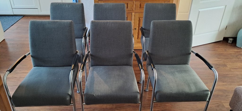 Eetkamerstoelen Gelderland model 6425, Ophalen, Gebruikt, Overige kleuren, Leer