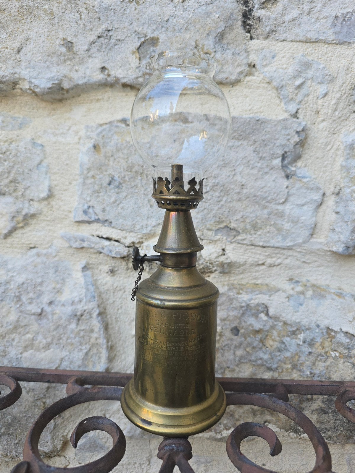 antieke Franse Lampe-Pigeon eind 19e eeuw €35, Ophalen of Verzenden