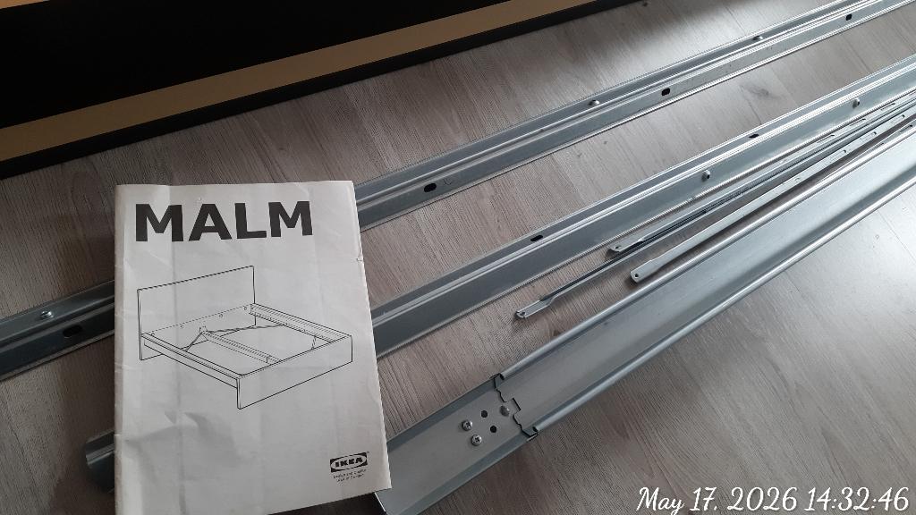 IKEA double bed frame (MALM) 190cm x 200cm, Ophalen, Zwart, Tweepersoons, Zo goed als nieuw