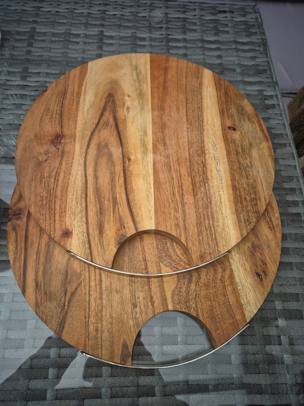 Houten serveerplank rond - 28 cm diameter, Huis en Inrichting, Keuken | Keukenbenodigdheden, Hout, Snij-/serveerplank, Ophalen of Verzenden