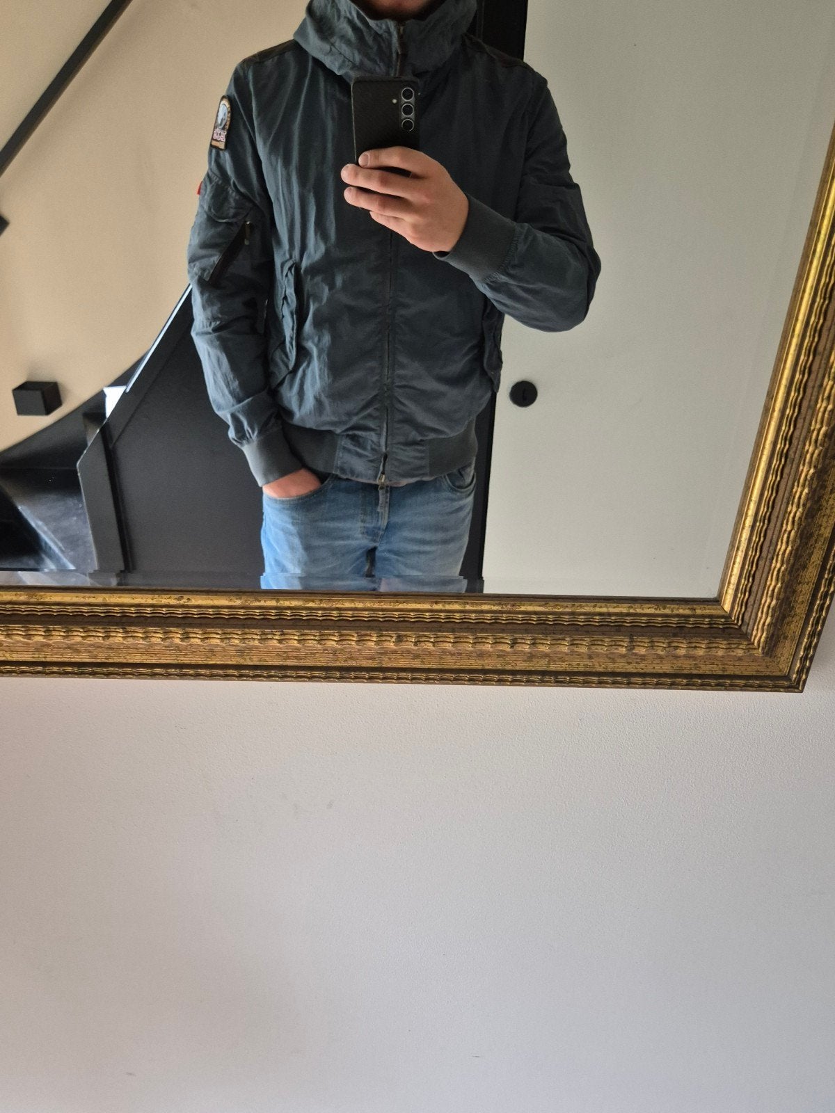 parajumpers jas m, Kleding | Heren, Jassen | Zomer, Ophalen, Zo goed als nieuw, Blauw