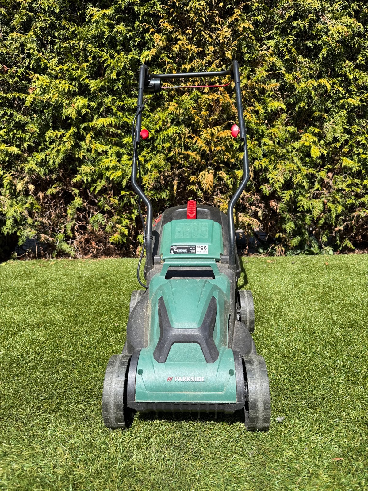 Parkside grasmaaier - gebruikt, met nieuw maaiblad, Tuin en Terras, Grasmaaiers, Ophalen, Cirkelmaaier, Gebruikt, Elektrische grasmaaier
