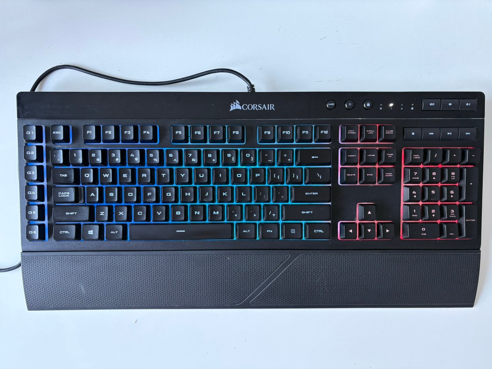 Corsair K55 RGB gaming keyboard, Gaming toetsenbord, Ophalen of Verzenden, Zo goed als nieuw, Qwerty