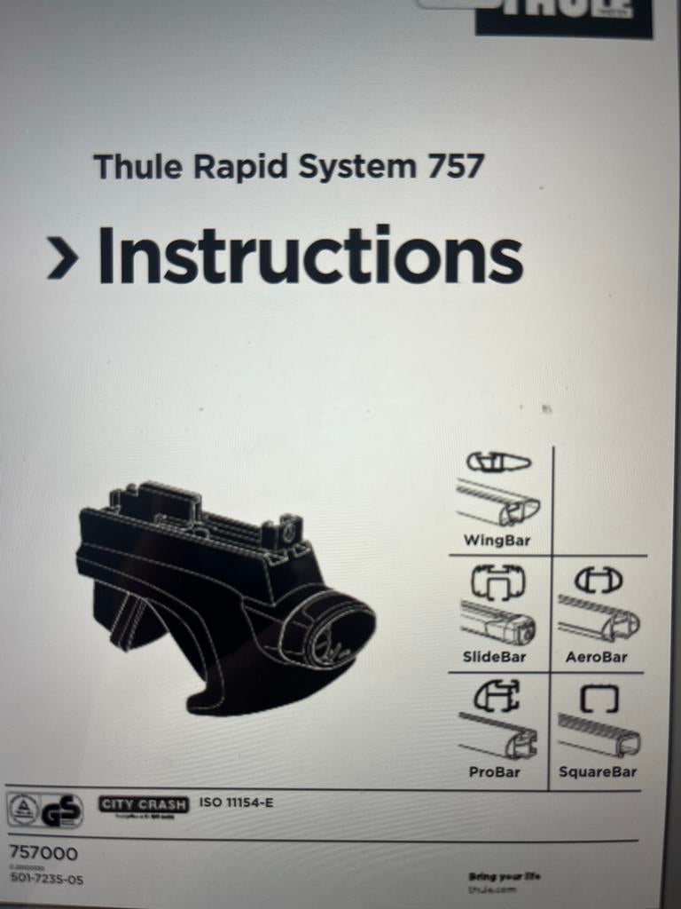 Thule Rapid System 757 Dakdragers compleet, Ophalen, Gebruikt