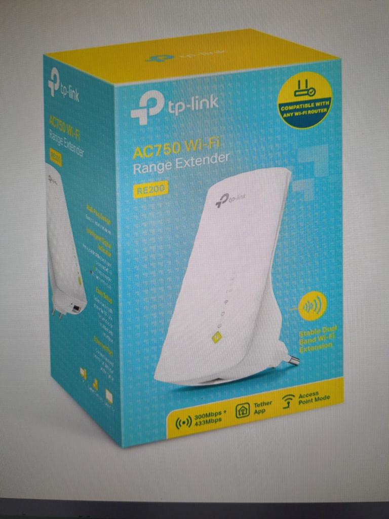 TP-Link  Wi-Fi Range Extender RE200, Computers en Software, WiFi-versterkers, Zo goed als nieuw, Ophalen of Verzenden