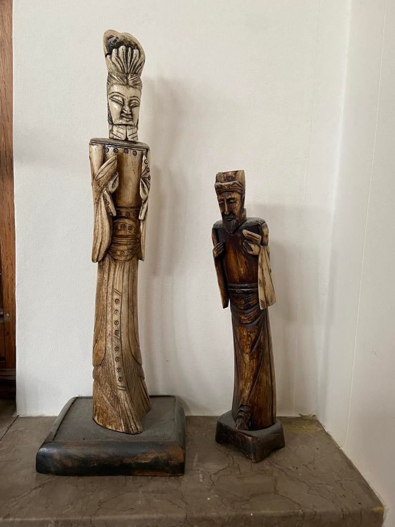 2 antieke chinese beeldjes, Ophalen of Verzenden