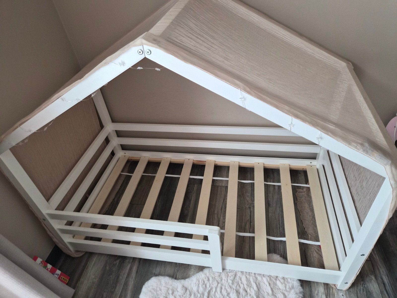 Peuterbed 70x140 cm - Inclusief matras mogelijk, Lattenbodem, 70 tot 85 cm, Zo goed als nieuw, 140 tot 160 cm