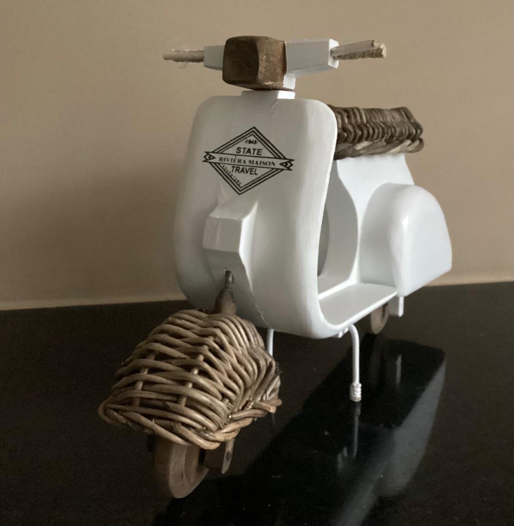 VADERDAG KADO: SUPERGAAF grote RIVIERA MAISON houten SCOOTER, Huis en Inrichting, Hout, Overige stijlen, Nieuw, Ophalen of Verzenden
