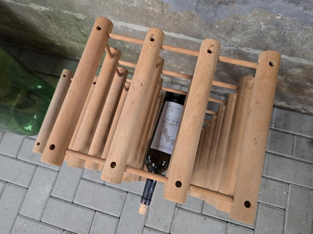 Modulair Deens Design Wijnrek | R. Nissen voor Bodum 1960's, Huis en Inrichting, Woonaccessoires | Wijnrekken, Gebruikt, 50 tot 75 cm