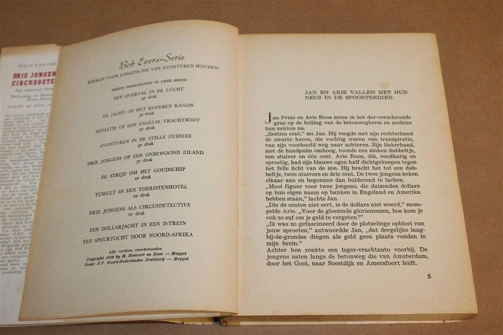 3 Jongens Circusdetective — vd Heide, Bob Evers 1e dr 1952, Boeken, Ophalen of Verzenden, Gelezen
