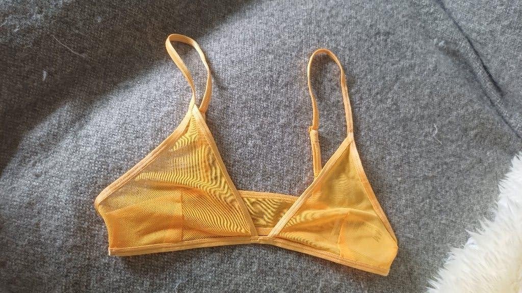 sexy BH mesh geel H&M nooit gedragen, tot cup C, nieuw, H&M, Verzenden, Geel, BH