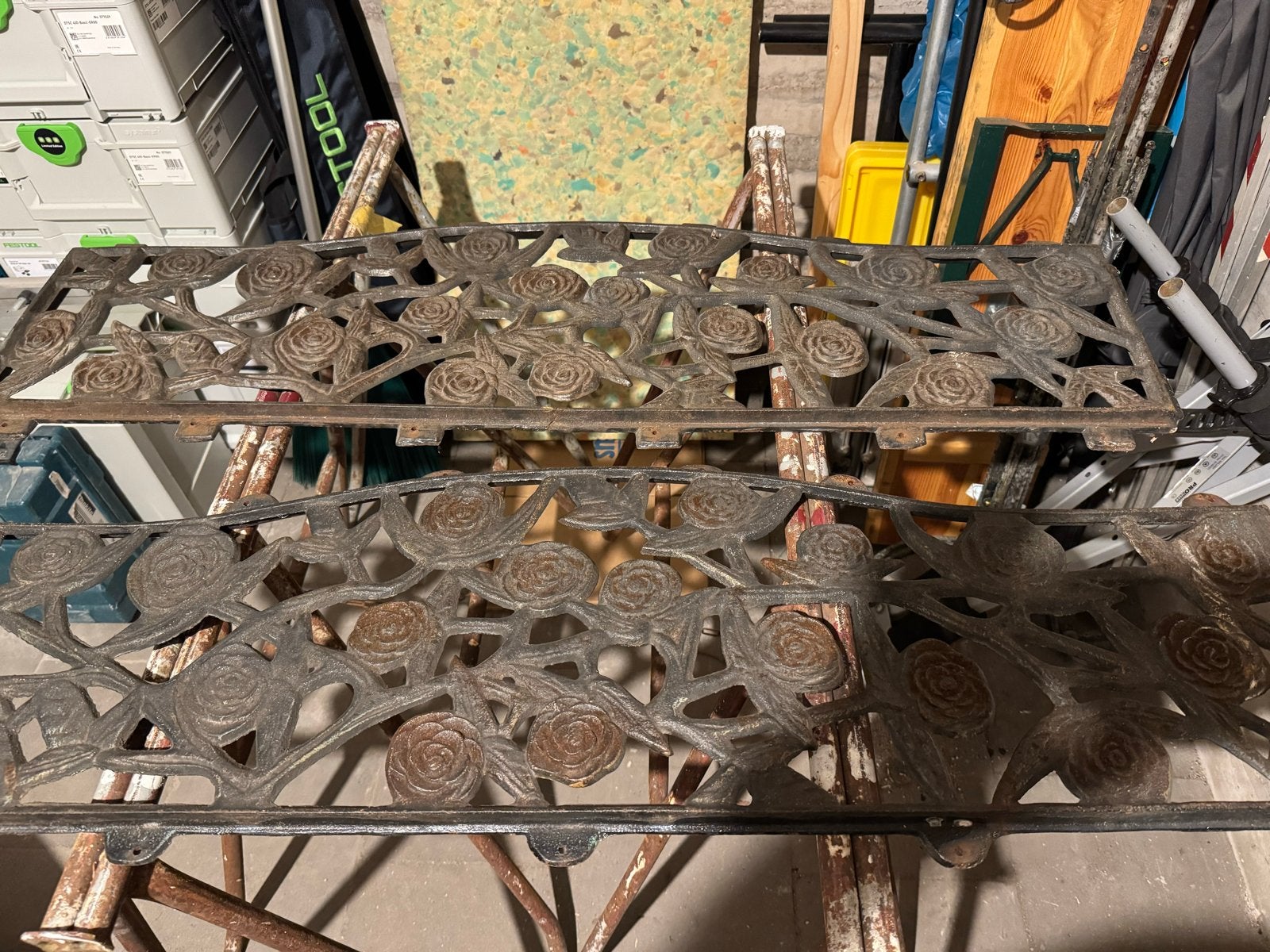 Decoratieve gietijzeren rozenpanelen (2 stuks)110x30, Ophalen