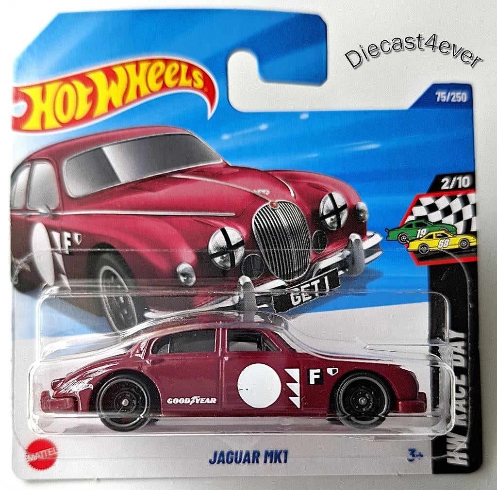 Hot Wheels Jaguar MK1, Paars/rood, Ophalen, Nieuw, Auto