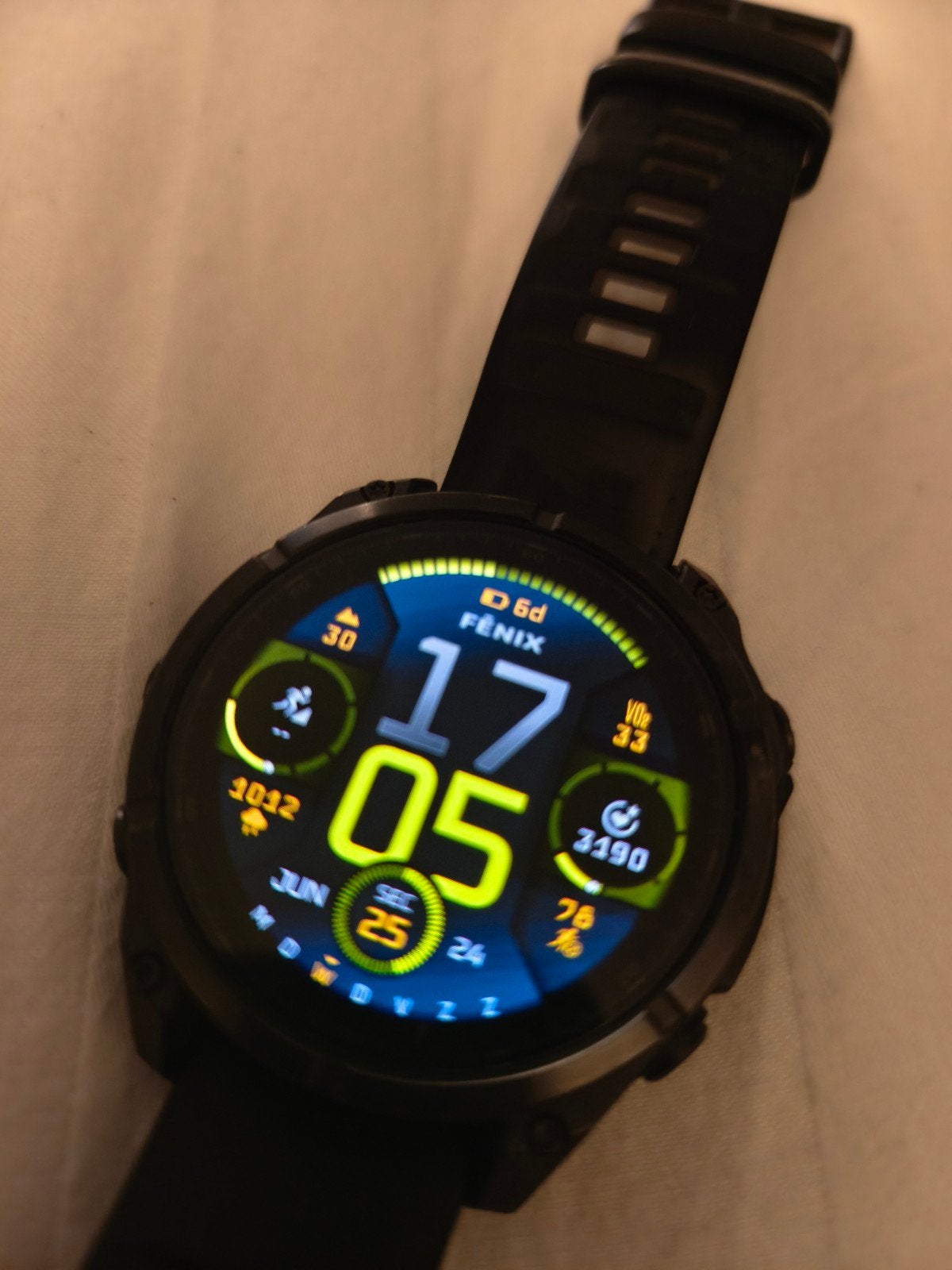 Garmin Fenix 8 Amoled 47mm, slate grey, Sapphire Glass,, Gebruikt, Zwart, Garmin, Ophalen of Verzenden