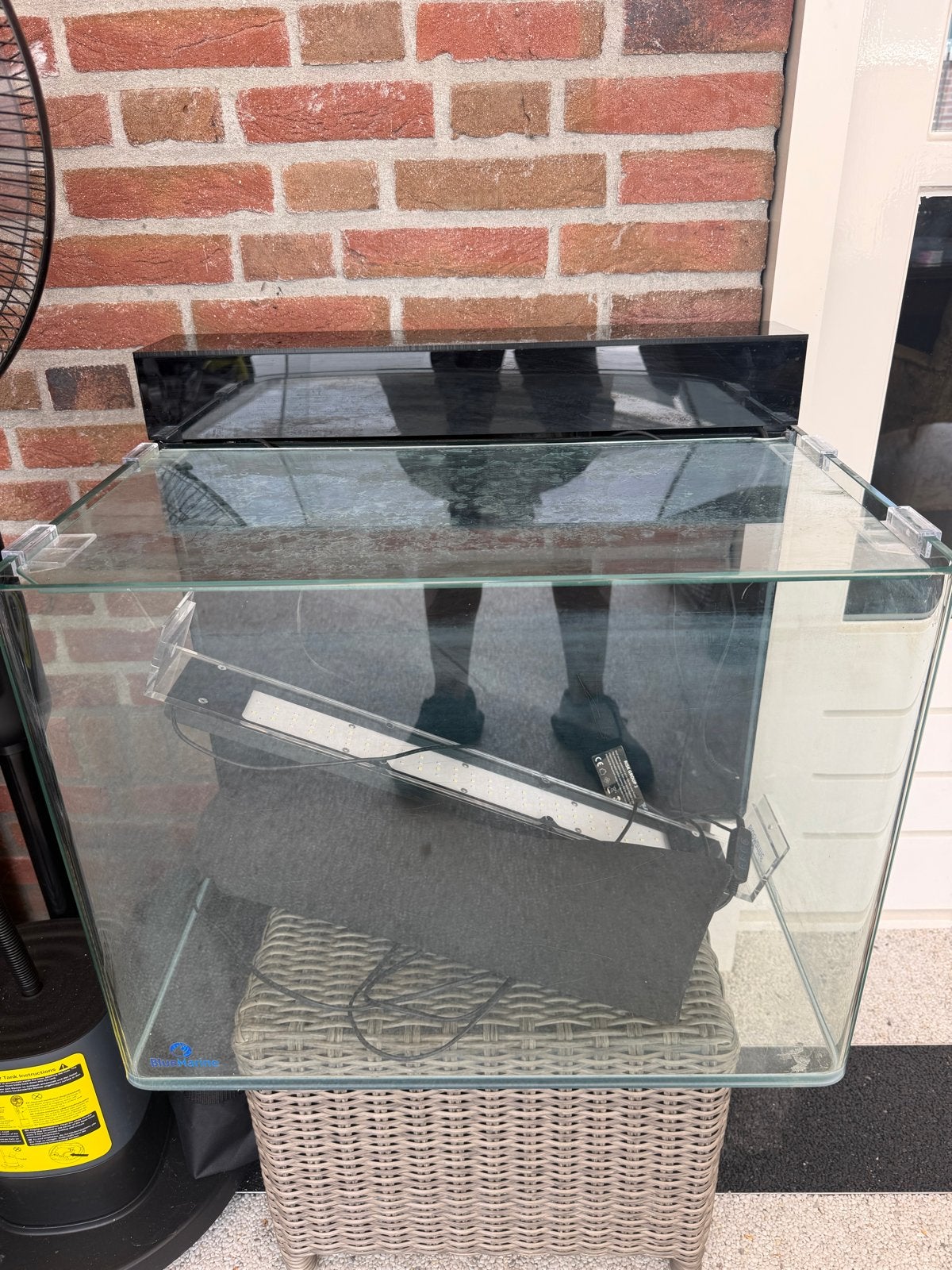 Bleumarine 120liter zeeaqaurium, Ophalen, Leeg aquarium
