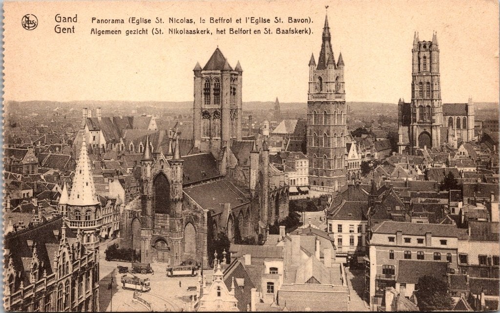 Gent België - 8 antieke postkaarten III, Ophalen of Verzenden, 1920 tot 1940, Gelopen, Oost-Vlaanderen