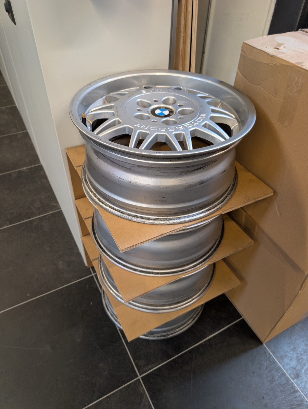 BMW Motorsport Styling 22 (set van 4 originele 17" velgen), Gebruikt, Velg(en), 17 inch, Ophalen of Verzenden