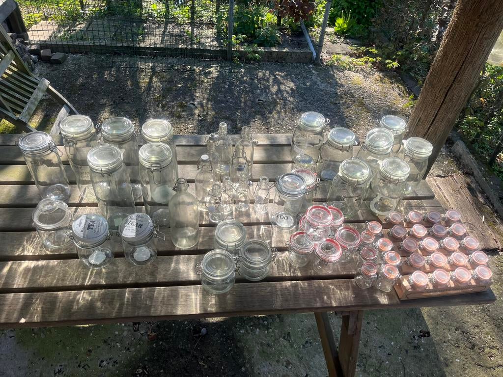 Weckpotten divers glazen glas keuken, Ophalen, Zo goed als nieuw