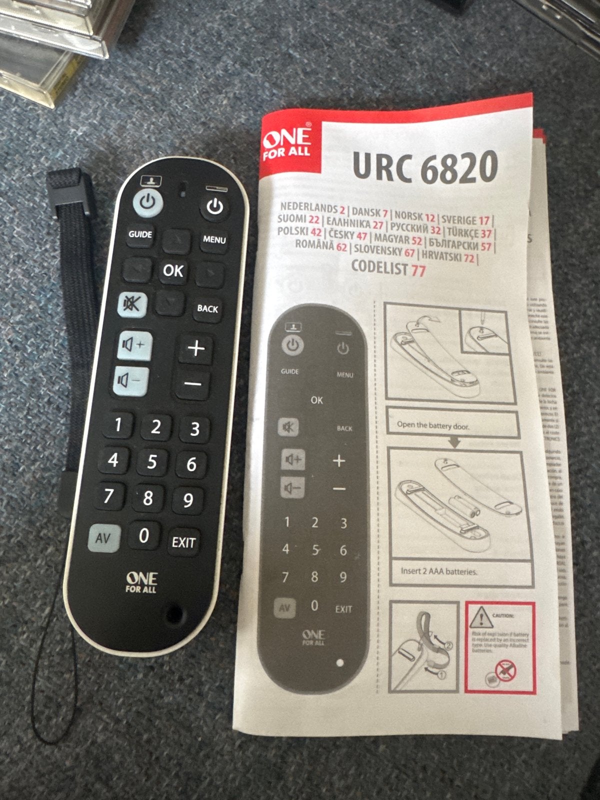 Universele Afstandsbediening voor ouderen, Audio, Tv en Foto, Ophalen of Verzenden, Zo goed als nieuw, Universeel, Dvd