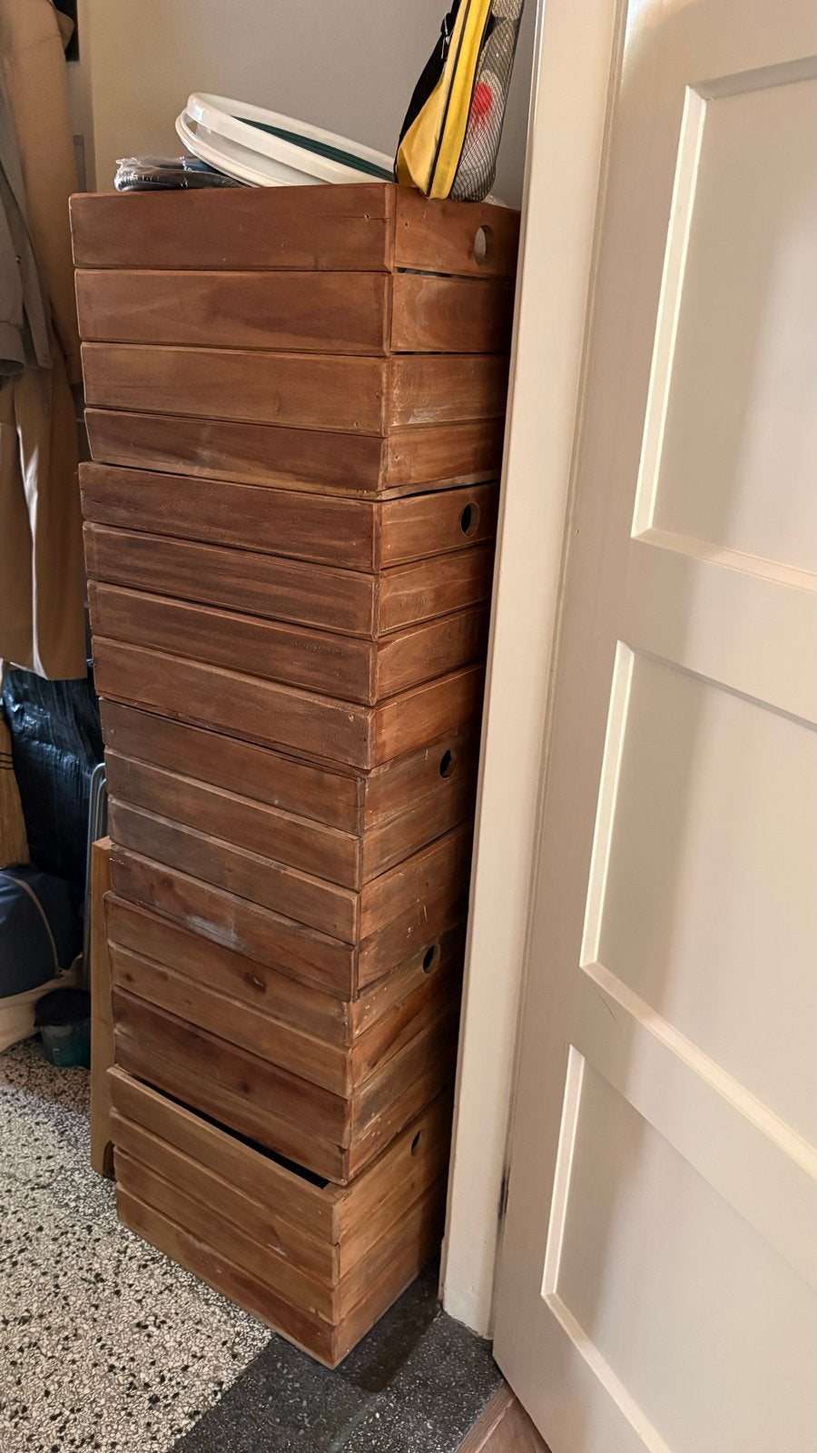 5x Houten Recycle Kisten Xenos - Decoratieve Opbergkisten, Ophalen, Minder dan 50 cm, Gebruikt, 50 tot 100 cm