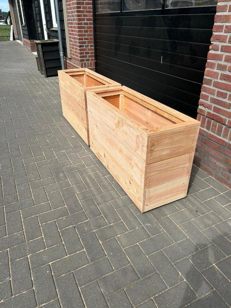 Douglas houten maatwerk bloembakken, planten sierbakken, Ophalen, Vierkant, Nieuw, Binnen
