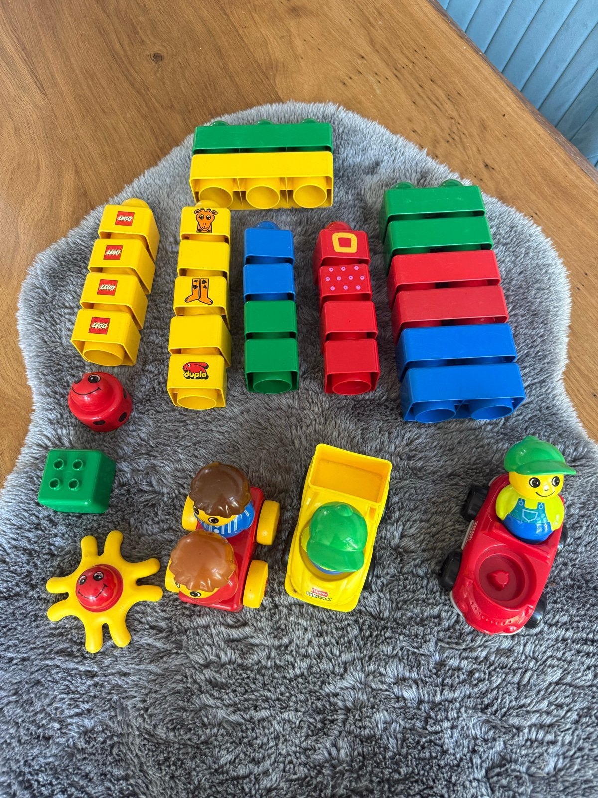 Partij LEGO primo Duplo en Fisher-Price Little People, Ophalen of Verzenden, Zo goed als nieuw, Overige merken