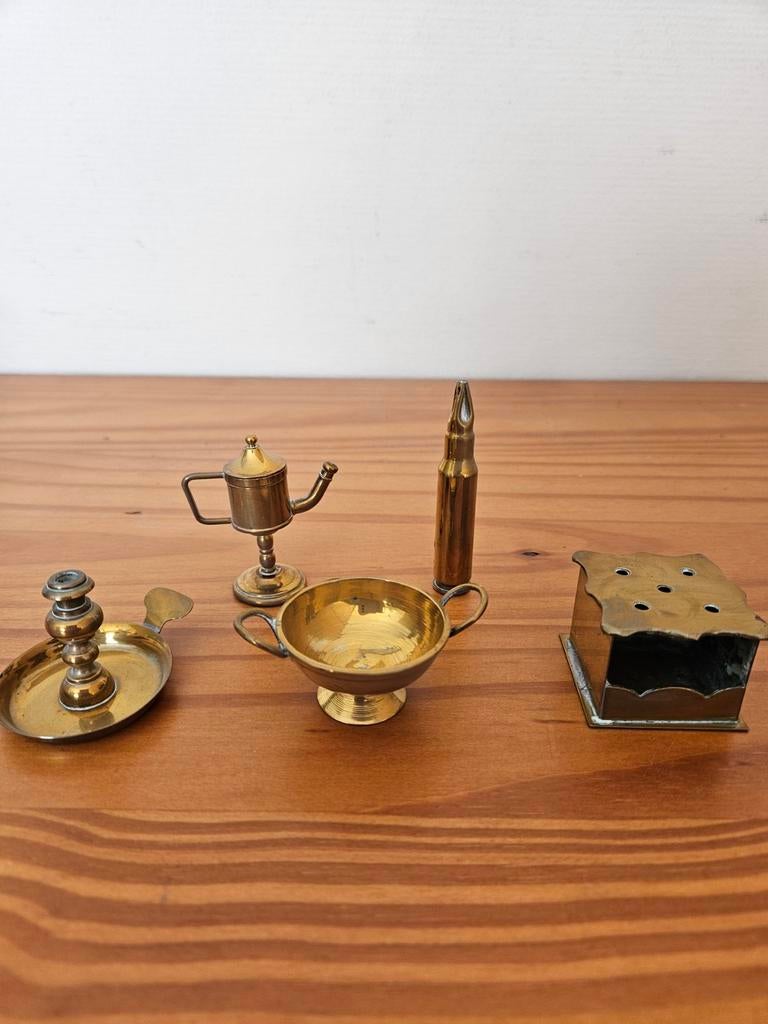 Koperen miniaturen 5 stuks, Ophalen, Poppenhuis