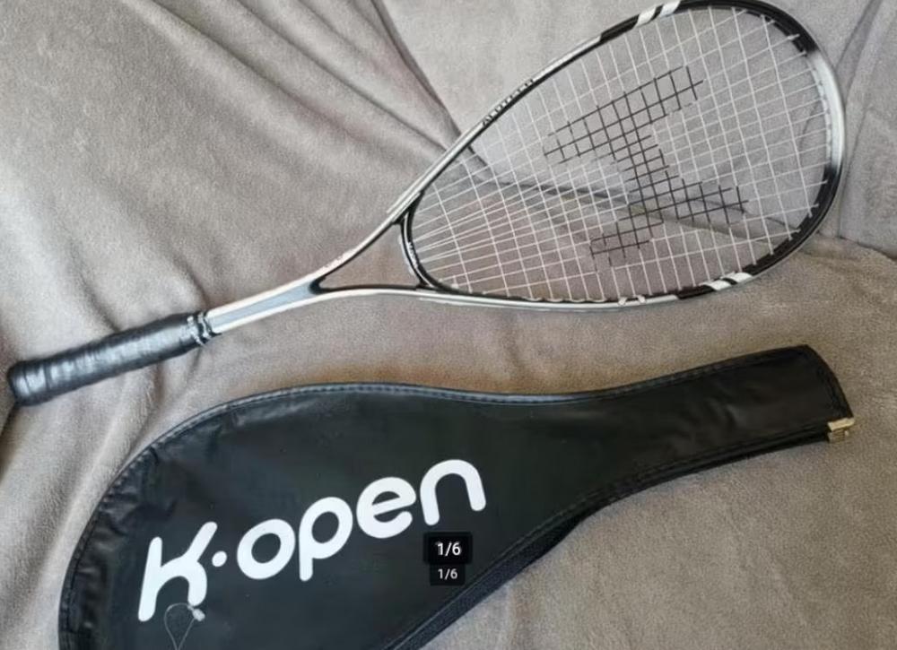 K open squashracket nieuw alutech 3000, Met hoes, Nieuw, Ophalen of Verzenden, Racket