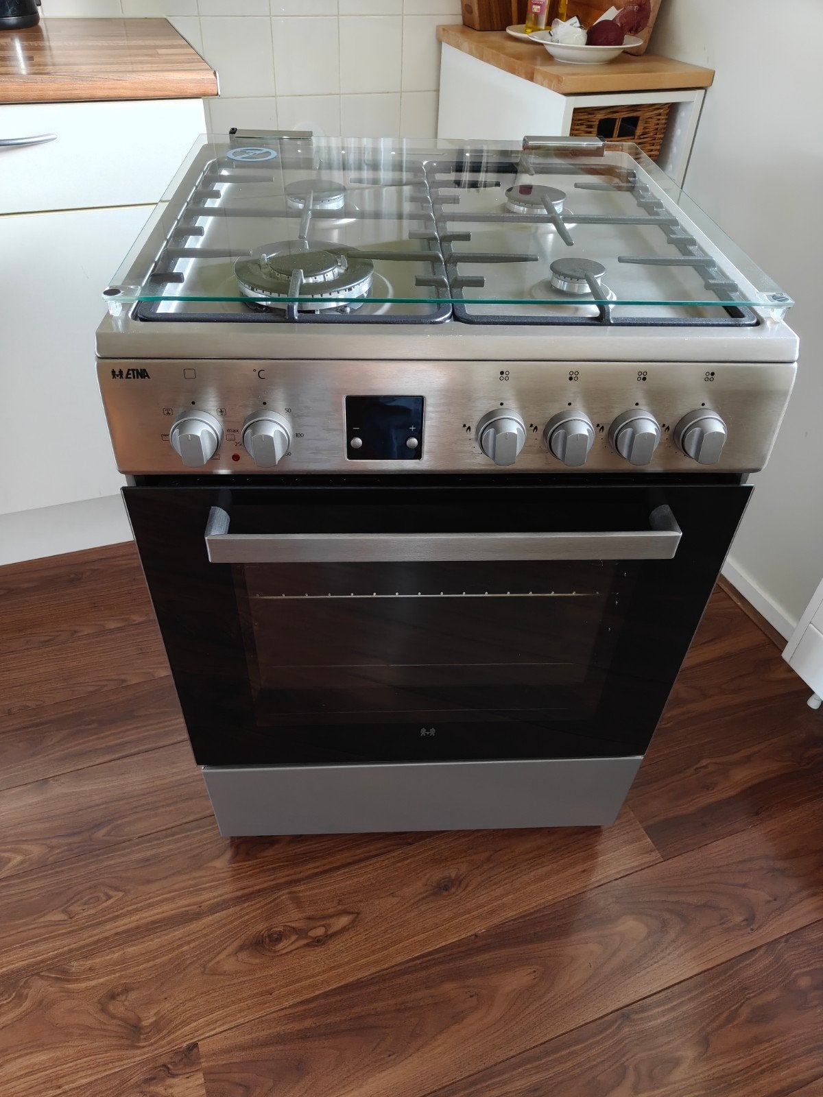 Etna fornuis met oven - FGV460RVS, Witgoed en Apparatuur, Fornuizen, Ophalen, 4 kookzones, Zo goed als nieuw, Gas