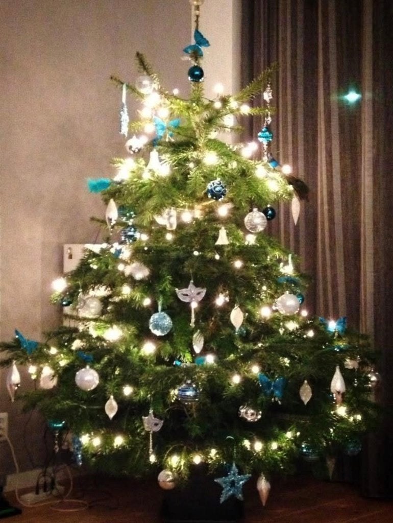 Luxe kerstdecoratie  ca. 100 stuks – turquoise, zilver & wit, Ophalen, Nieuw