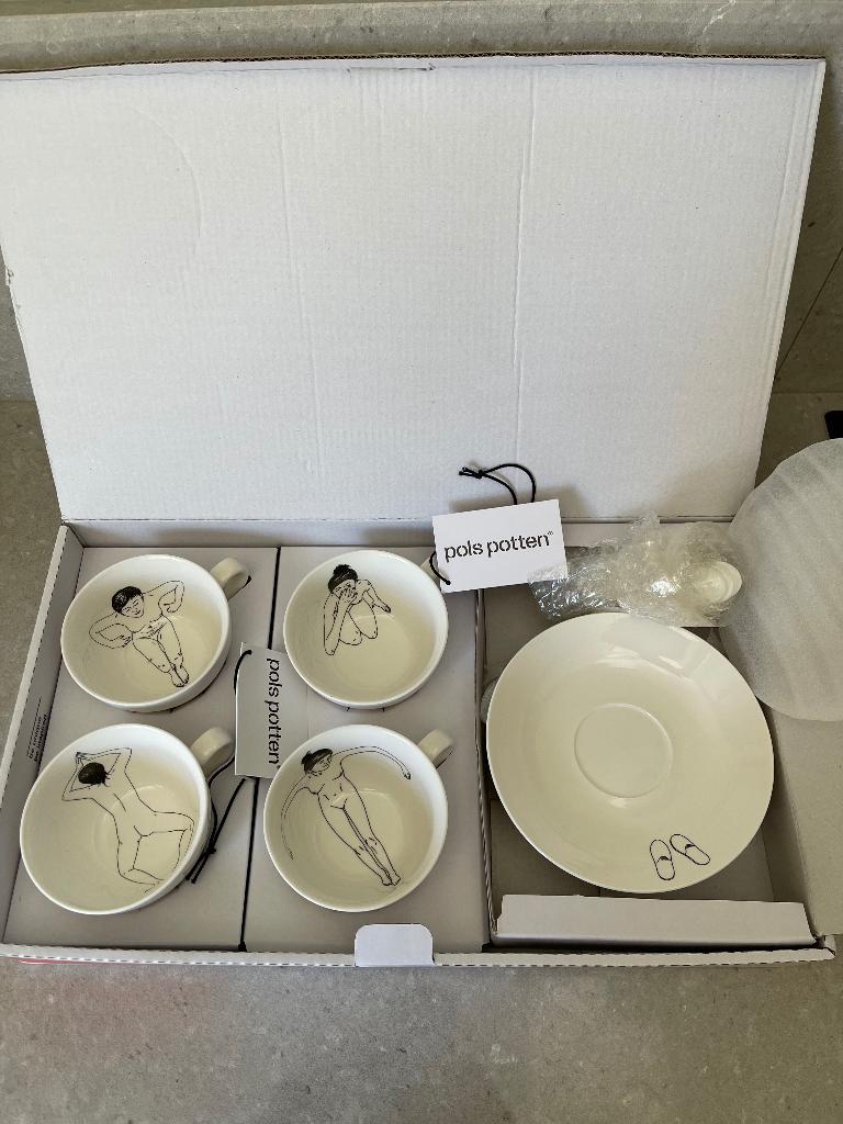 Pols potten thee servies set NIEUW UIT DE DOOS, Ophalen, Nieuw, Overige stijlen, Kop(pen) en/of Schotel(s)