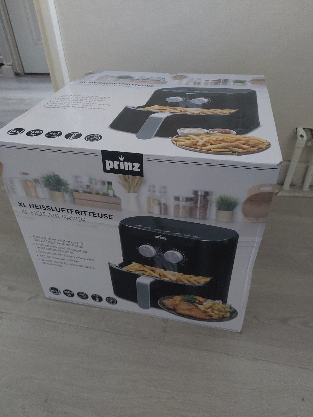 Prinz XL Airfryer - Nieuw in doos, ongebruikt, Ophalen, Nieuw, Airfryer XL, 1000 t/m 1499 gram