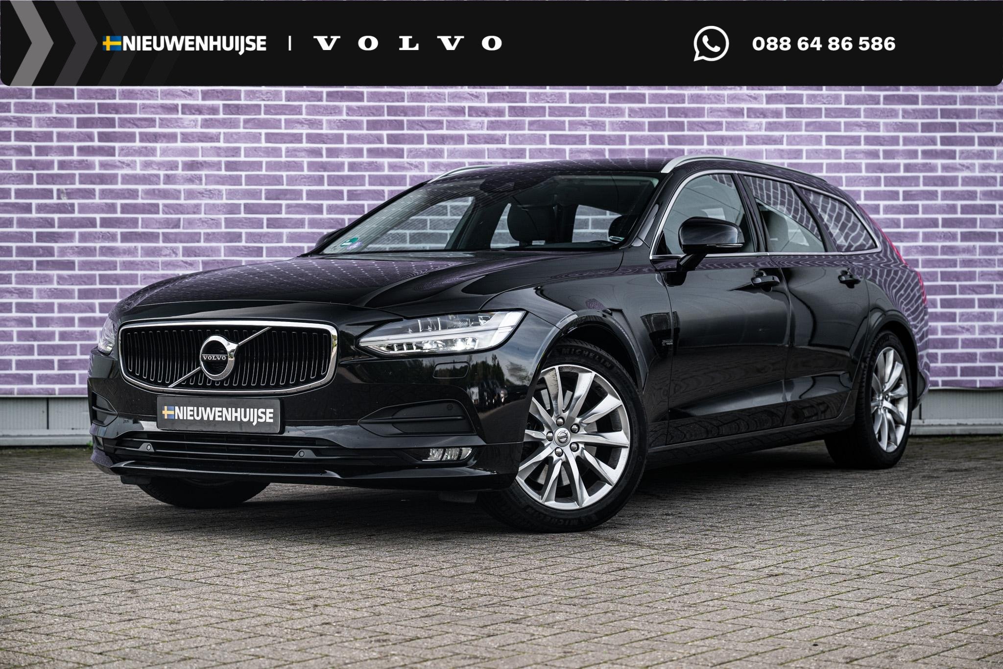 Volvo V90 2.0 T4 Momentum | Trekhaak | Parkeersensoren | Led, Euro 6, Verwarmde buitenspiegels, 93 €/maand, 750 kg