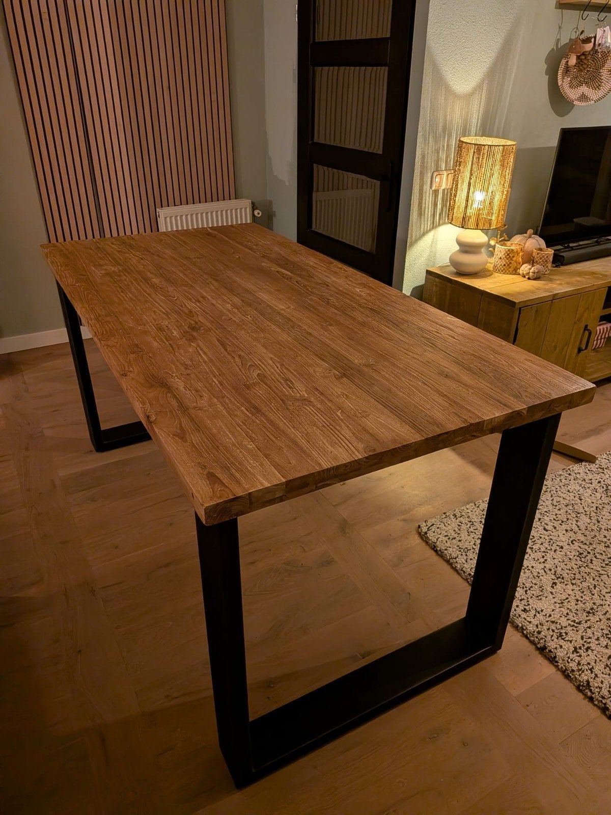 Bartafel 180x90 / hoge eettafel, Ophalen, Gebruikt, Teakhout, 50 tot 100 cm