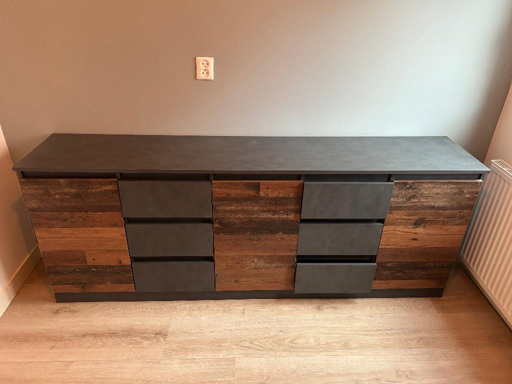 Dressoir, Huis en Inrichting, Kasten | Dressoirs, Gebruikt, 200 cm of meer, Industrieel, 25 tot 50 cm