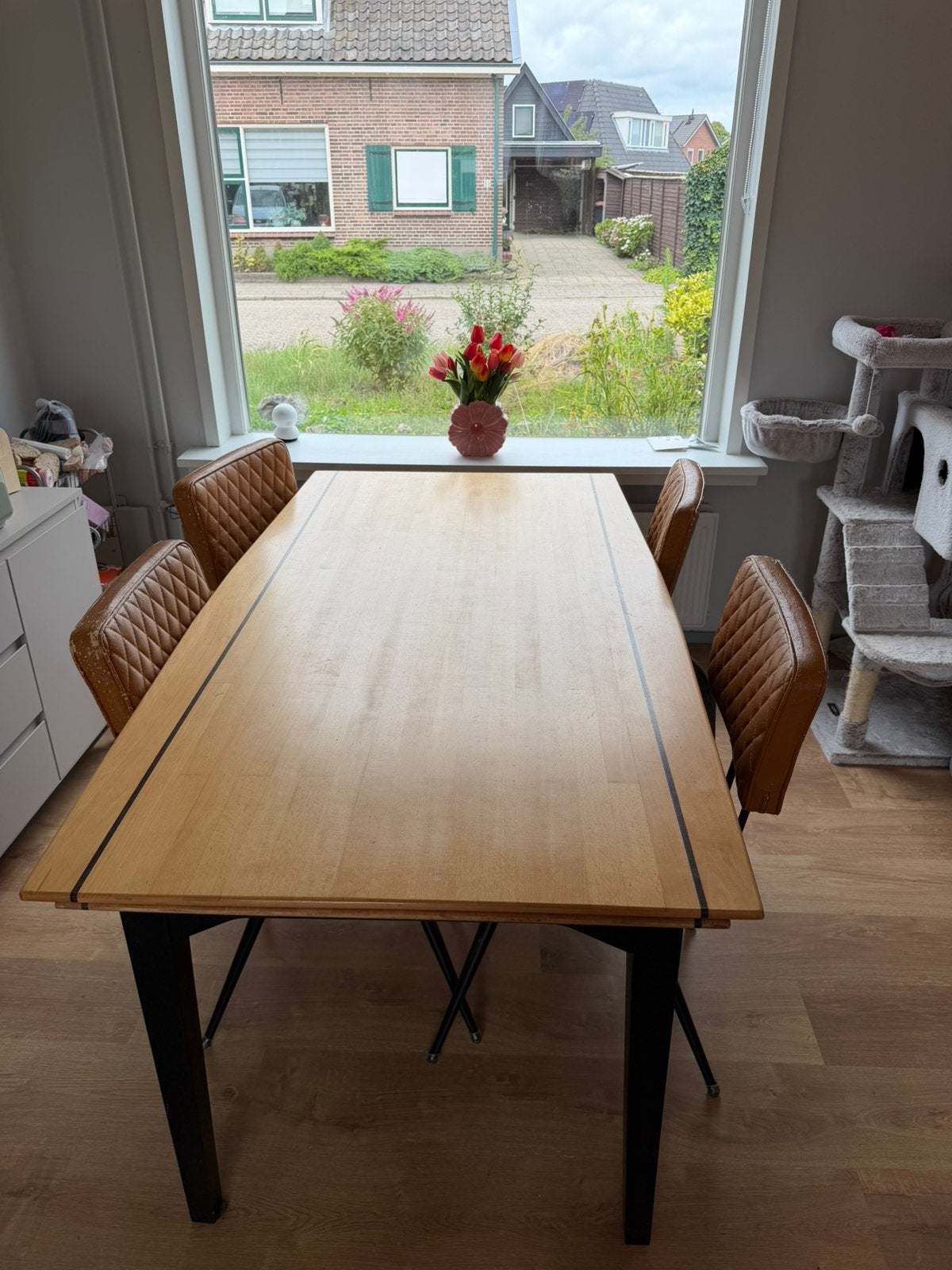 Tafel van 165 cm uitschuifbaar naar 291 cm, Ophalen, Gebruikt, 200 cm of meer, 50 tot 100 cm