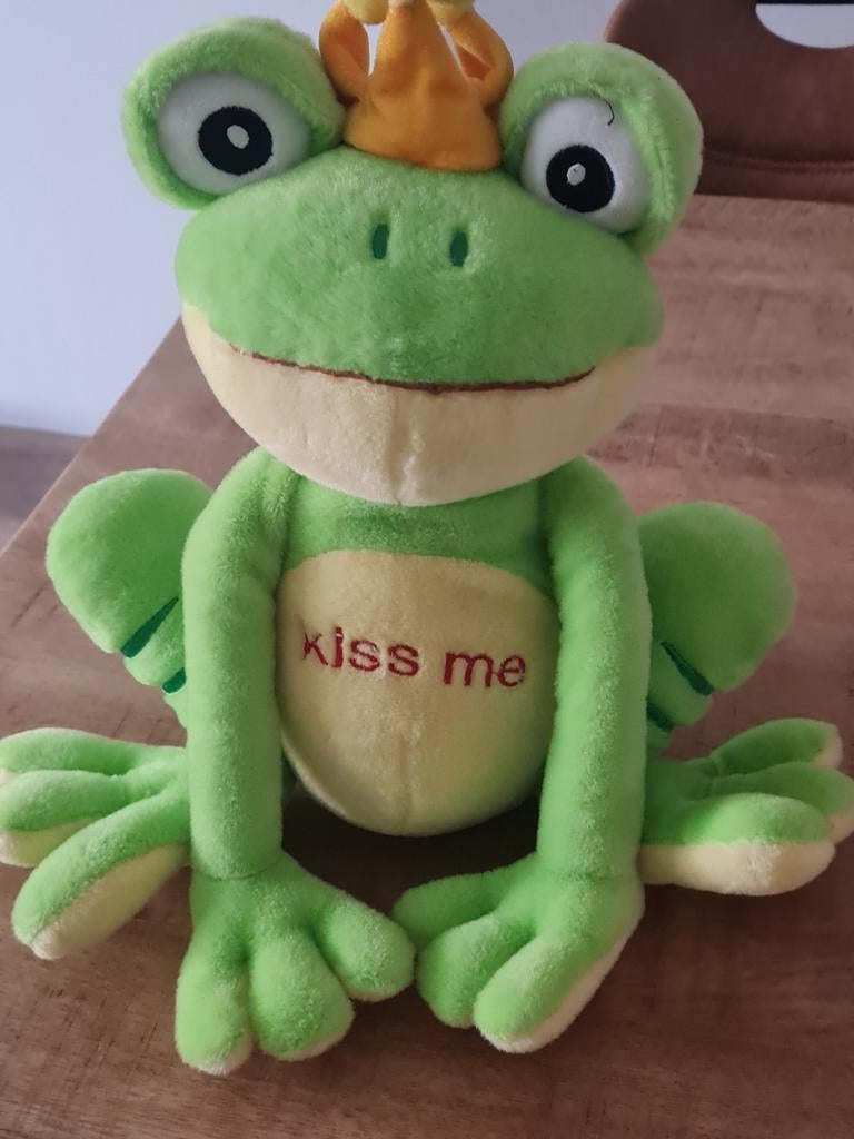 Leuke pluche grote kikker, Ophalen of Verzenden, Zo goed als nieuw, Kikker