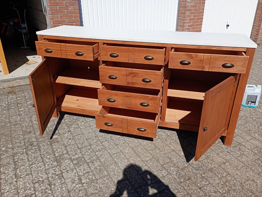 Mooie stevige dressoir, Ophalen, Zo goed als nieuw, Hout, Minder dan 50 cm