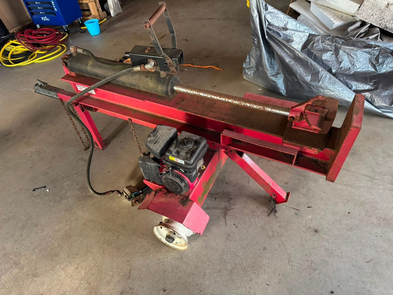 Houtkloof machine 30 TON inclusief blok LEES BESCHRIJVING, Ophalen, Gebruikt, ., Liggend