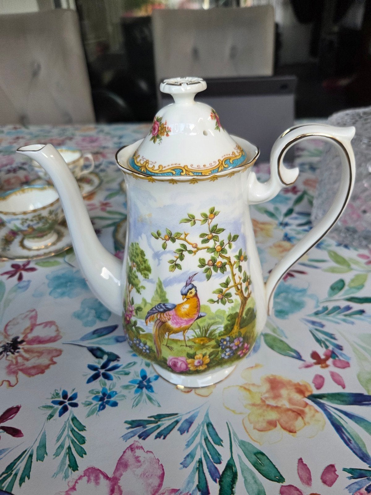 Royal Albert Chelsea Bird theeservies - 6 kop en schotels, Antiek en Kunst, Antiek | Servies compleet, Ophalen of Verzenden