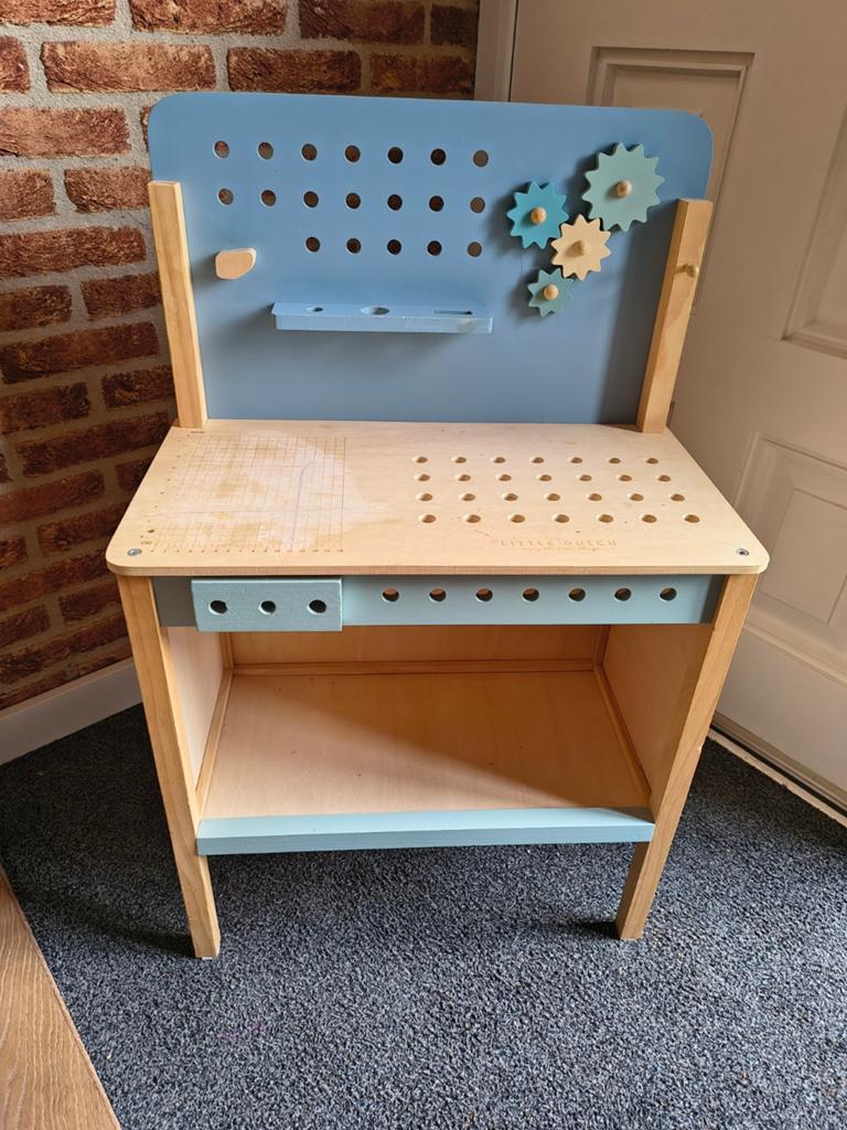 Little Dutch werkbank met accessoires en werkriem, Ophalen, Gebruikt, Bouwen