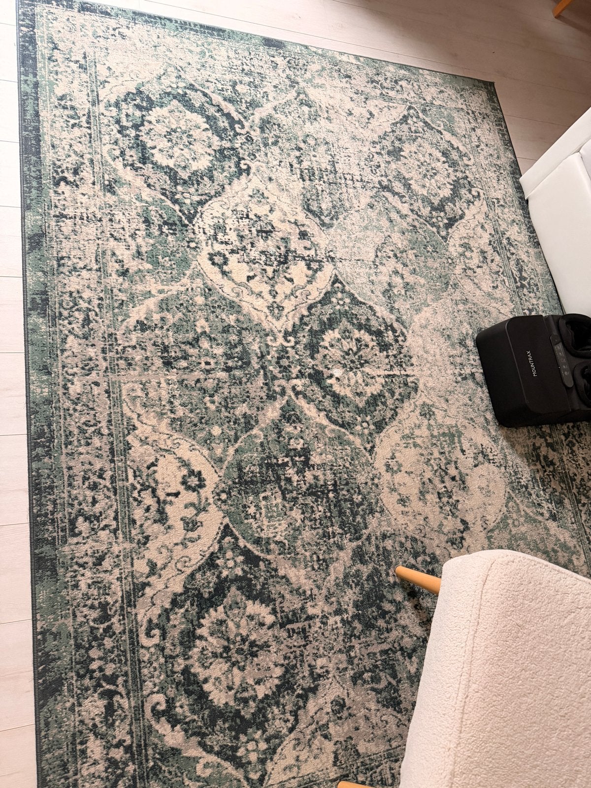 IKEA Vonsbäk tapijt - Groen/beige, 133x195 cm, Huis en Inrichting, Stoffering | Tapijten en Kleden, Gebruikt, 100 tot 150 cm, Ophalen of Verzenden