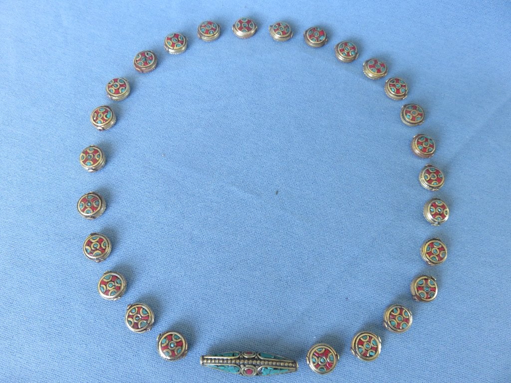 Prachtige kralen met turquoise en koraal . 20e eeuw, Antiek en Kunst, Ophalen of Verzenden