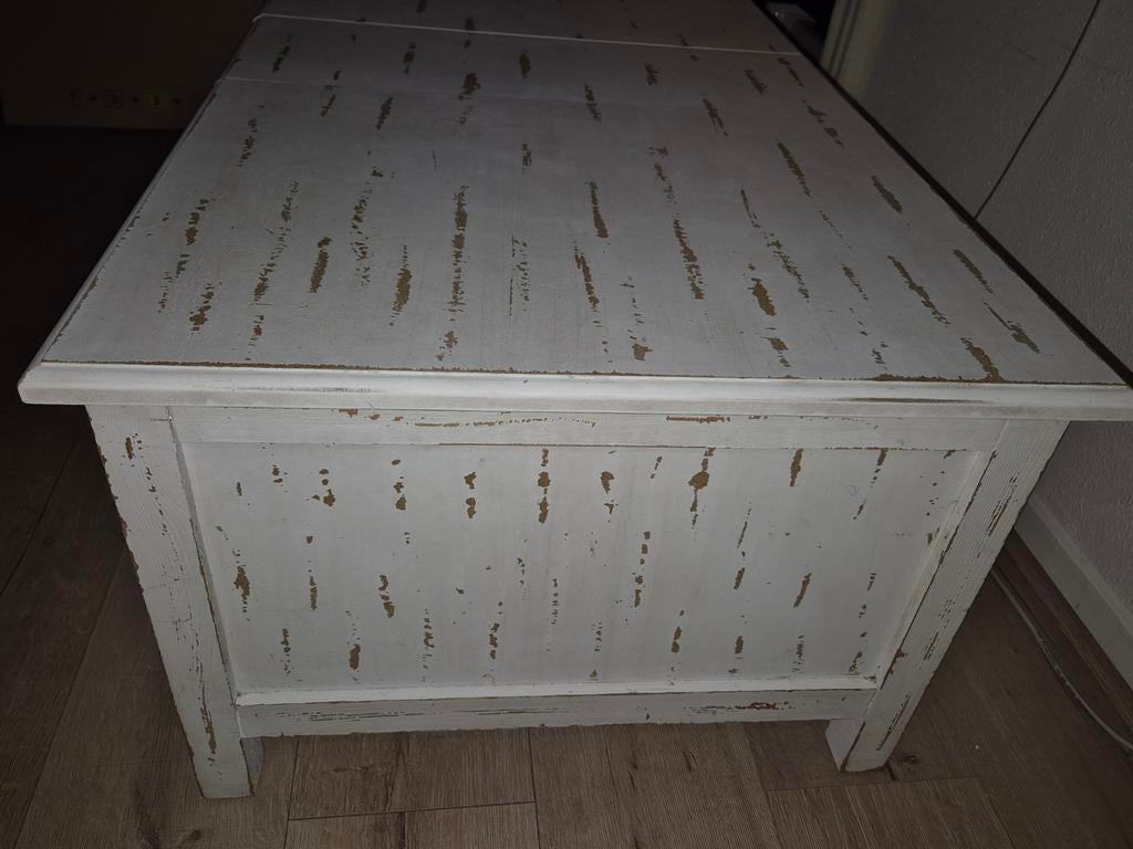 Landelijke houten salontafel - Ibiza style, Huis en Inrichting, Tafels | Salontafels, Gebruikt, 100 tot 150 cm, Landelijke, Vintage, Ibiza style